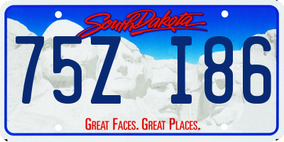 SD license plate 75ZI86