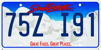 SD license plate 75ZI91
