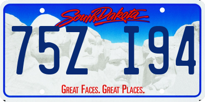 SD license plate 75ZI94