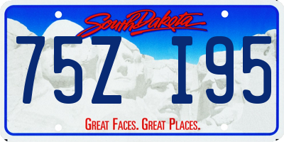 SD license plate 75ZI95