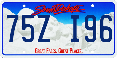 SD license plate 75ZI96