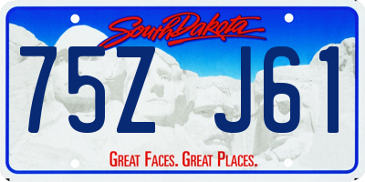 SD license plate 75ZJ61