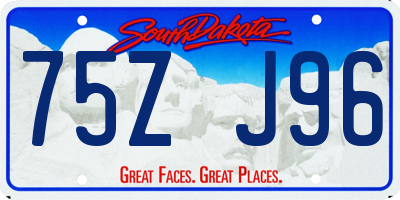 SD license plate 75ZJ96