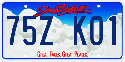 SD license plate 75ZK01