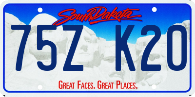 SD license plate 75ZK20