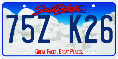 SD license plate 75ZK26