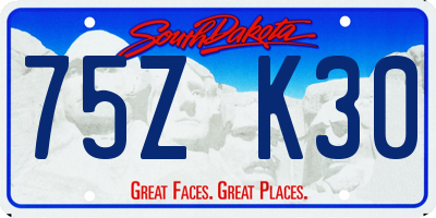 SD license plate 75ZK30