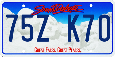 SD license plate 75ZK70