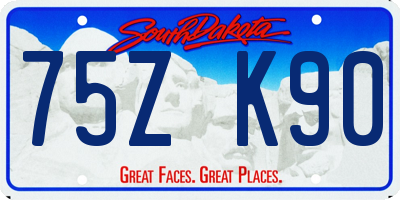 SD license plate 75ZK90