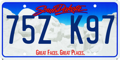 SD license plate 75ZK97