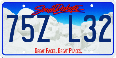 SD license plate 75ZL32