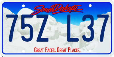 SD license plate 75ZL37