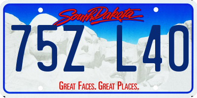 SD license plate 75ZL40