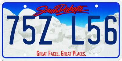 SD license plate 75ZL56