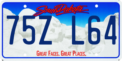 SD license plate 75ZL64