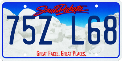 SD license plate 75ZL68
