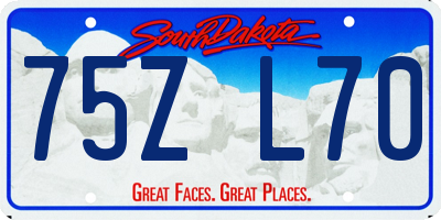 SD license plate 75ZL70