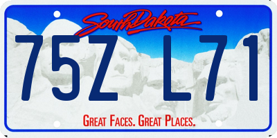 SD license plate 75ZL71