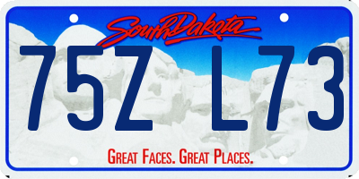 SD license plate 75ZL73