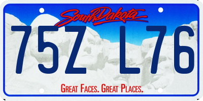SD license plate 75ZL76