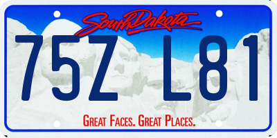 SD license plate 75ZL81