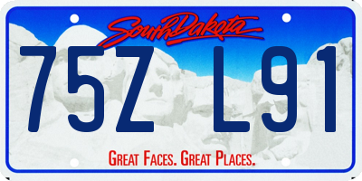 SD license plate 75ZL91
