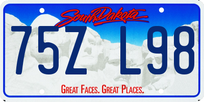 SD license plate 75ZL98