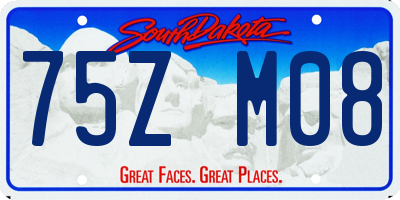 SD license plate 75ZM08