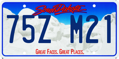 SD license plate 75ZM21