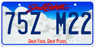 SD license plate 75ZM22