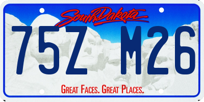 SD license plate 75ZM26