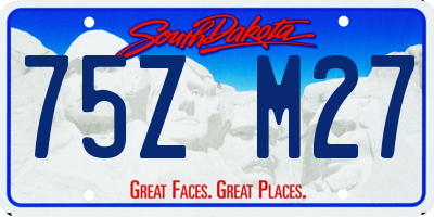 SD license plate 75ZM27