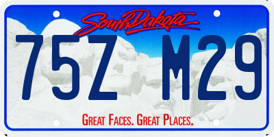 SD license plate 75ZM29