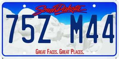 SD license plate 75ZM44