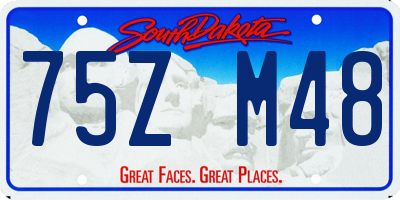 SD license plate 75ZM48