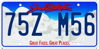 SD license plate 75ZM56