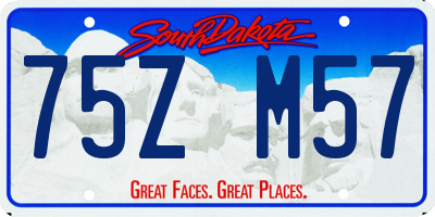 SD license plate 75ZM57
