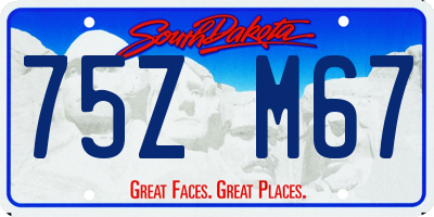 SD license plate 75ZM67