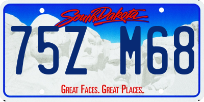 SD license plate 75ZM68