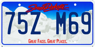 SD license plate 75ZM69