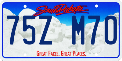 SD license plate 75ZM70