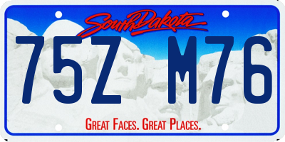 SD license plate 75ZM76