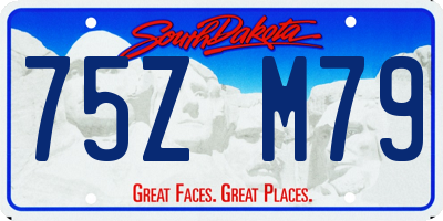 SD license plate 75ZM79
