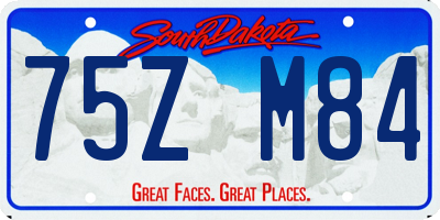 SD license plate 75ZM84