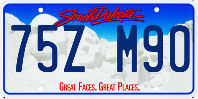 SD license plate 75ZM90