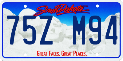 SD license plate 75ZM94
