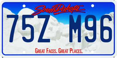 SD license plate 75ZM96