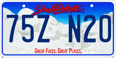 SD license plate 75ZN20