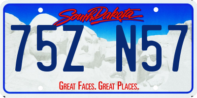 SD license plate 75ZN57