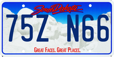 SD license plate 75ZN66